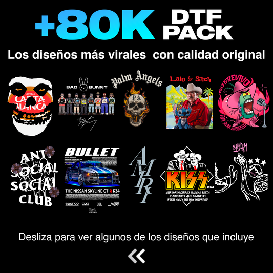 PAQUETE COMPLETO 2025 +80,000 DISEÑOS PARA DTF, SUBLIMACIÓN Y DTG + ACTUALIZACIÓN